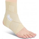 Регулируемый фиксатор голеностопа средней жесткости, тонкий, телесный, размер ХL.